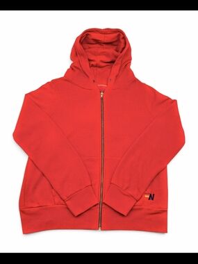 Aviator Nation Bolt Zip Hoodie, Red/White Large